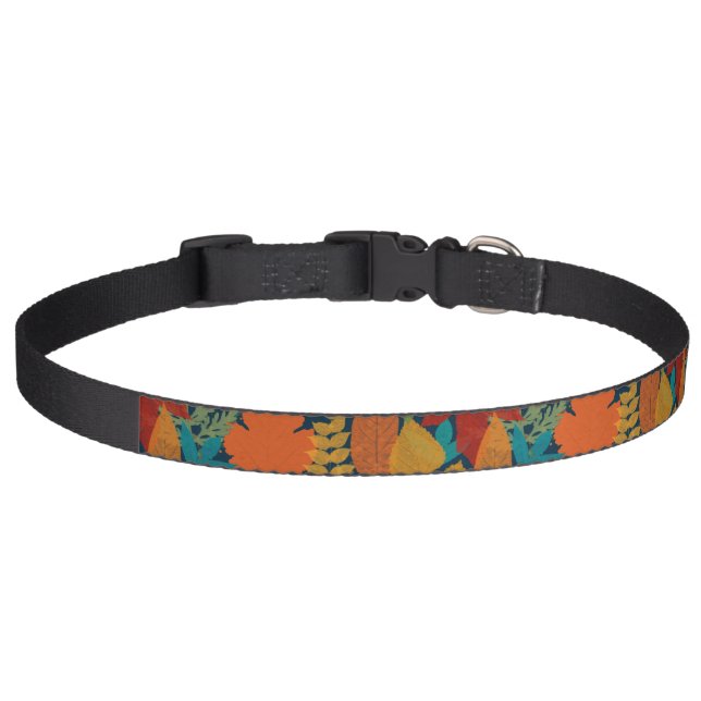 Autumn leaves pet collar (Front)