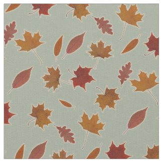 Autumn Leaves Photographic on Grey Custom Color