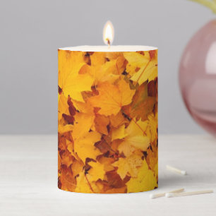Autumn Leaves Pillar Candle