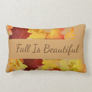 Autumn Leaves Pillow-Fall Is Beautiful Lumbar Pillow