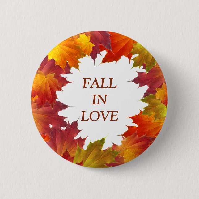 Autumn Leaves Pinback Button (Front)
