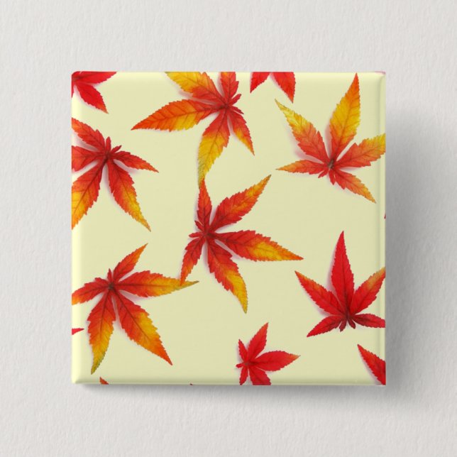 Autumn Leaves Pinback Button (Front)