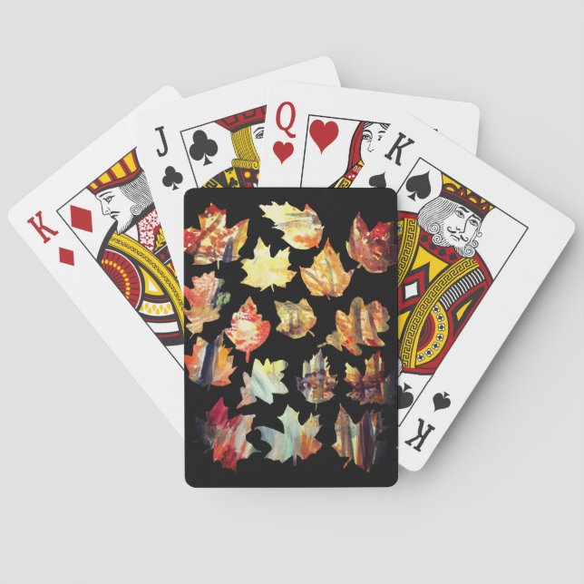 Autumn leaves  poker cards (Back)