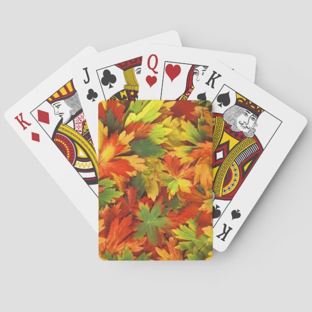 Autumn  Leaves Poker Cards (Back)
