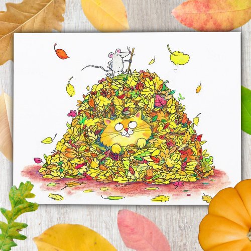 Autumn Leaves Postcard