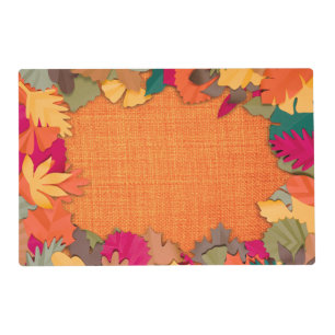Autumn Leaves, Pumpkin Color, Placemat