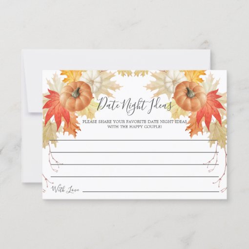 Autumn Leaves Pumpkin Date Night Ideas Card Zazzle autumn-leaves-pumpkin-date-night-ideas-card-zazzle