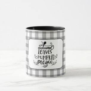 Autumn leaves pumpkin please mug