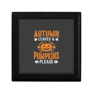 Autumn Leaves Pumpkins Please Halloween Pumpkin De Gift Box