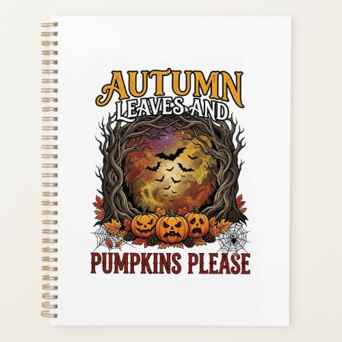 Autumn Leaves Pumpkins Please Halloween Spooky Tre Planner