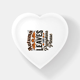 Autumn Leaves Pumpkins Please Vintage Fall_1 Paperweight