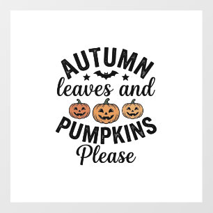 Autumn Leaves Pumpkins Please Vintage Halloween De Floor Decals
