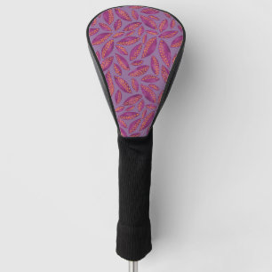 Autumn Leaves Purple Golf Head Cover