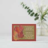 Autumn Leaves Reception Enclosure Card (Standing Front)