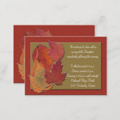 Autumn Leaves Reception Enclosure Card (Front/Back)