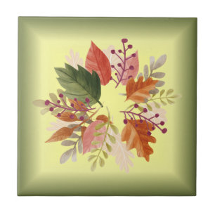 Autumn Leaves ~ Red and Gold ~ Backsplash Accents Ceramic Tile