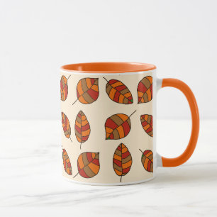 Autumn Leaves Red Leaf Pattern on any Color Mug