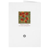 Autumn Leaves Red Maple Abstract on Grass Cards (Back)