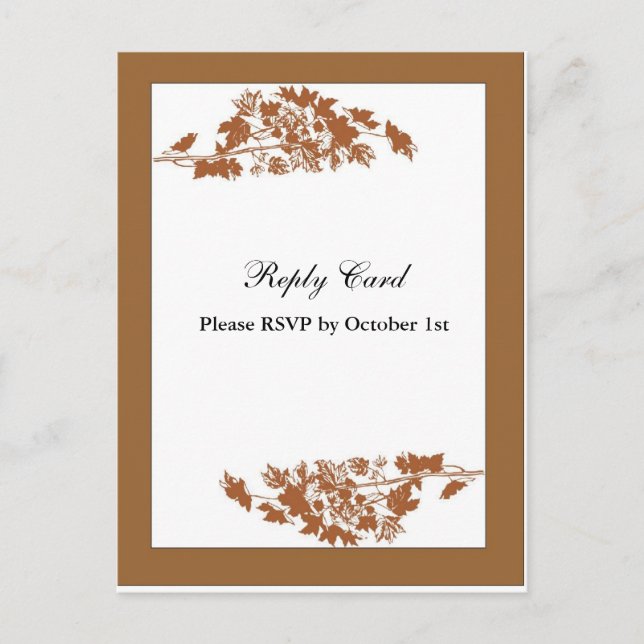 Autumn Leaves Reply Card (Front)