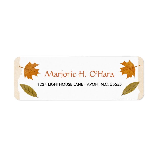 Autumn Leaves Return Address Labels (Front)