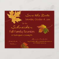 Autumn Leaves Reunion, Party, Event Save the Date