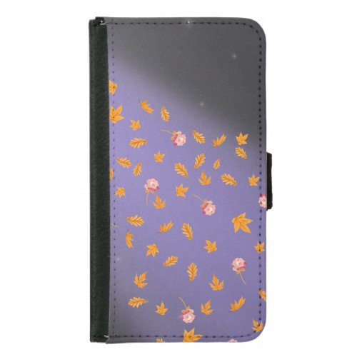 Autumn Leaves  Roses Phone Wallet Case