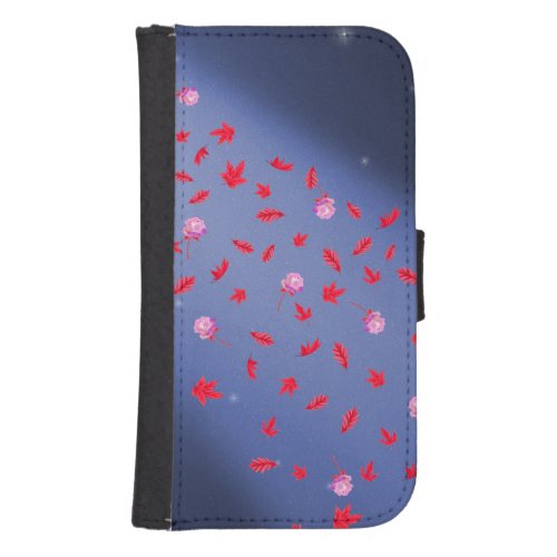 Autumn Leaves  Roses Phone Wallet Case