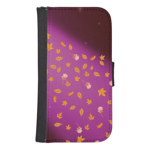 Autumn Leaves  Roses Phone Wallet Case