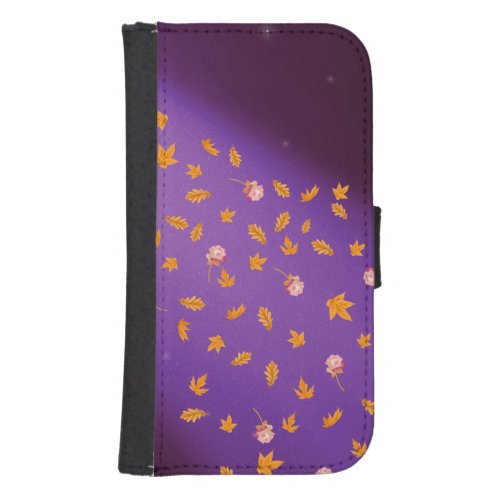 Autumn Leaves  Roses Phone Wallet Case