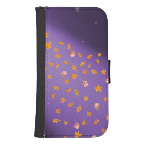 Autumn Leaves  Roses Phone Wallet Case