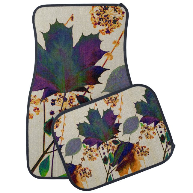 Autumn Leaves Royal Colors Car Floor Mat (Set)