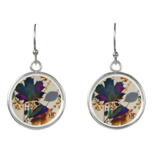 Autumn Leaves Royal Colors Earrings