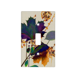 Autumn Leaves Royal Colors  Light Switch Cover