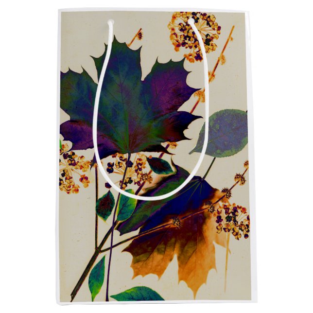 Autumn Leaves Royal Colors Medium Gift Bag (Front)