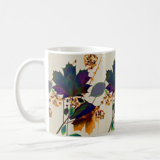 Autumn Leaves Royal Colors Mug (Left)