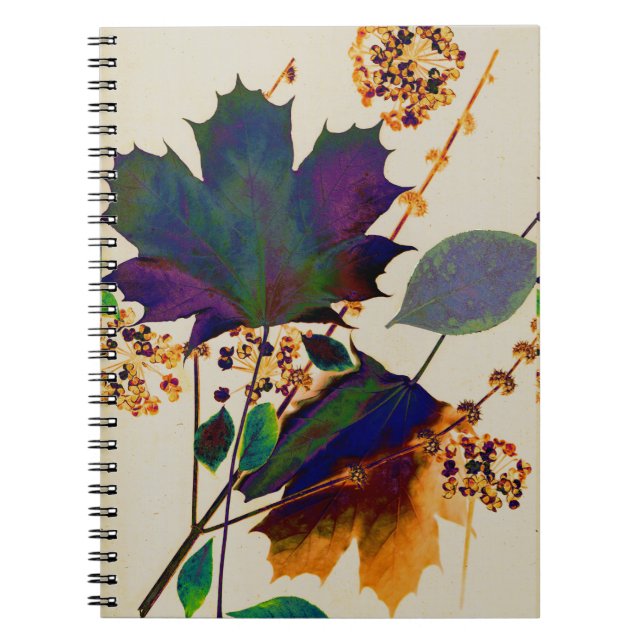 Autumn Leaves Royal Colors Notebook (Front)