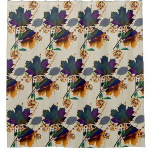 Autumn Leaves Royal Colors Shower Curtain