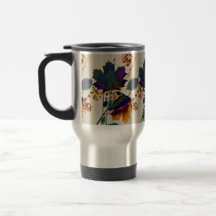 Autumn Leaves Royal Colors Travel Mug