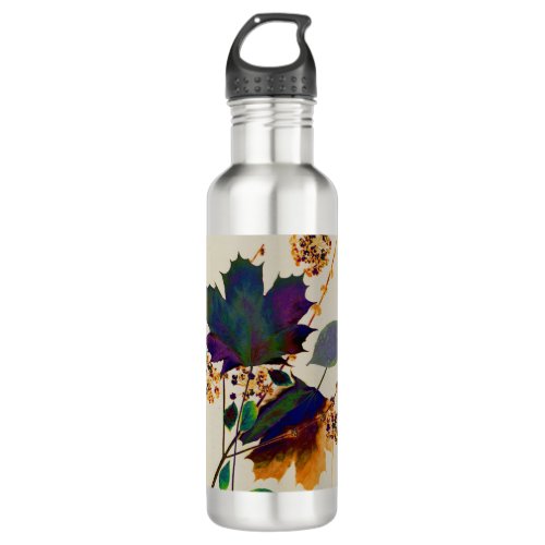 Autumn Leaves Royal Colors Water Bottle