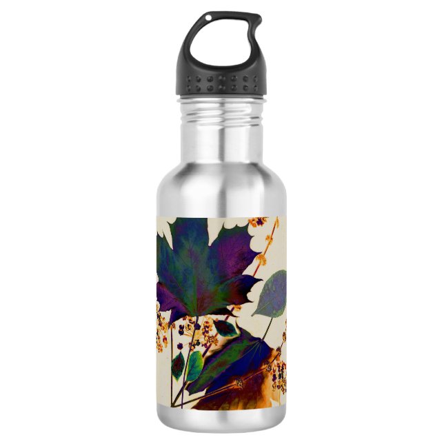 Autumn Leaves Royal Colors Water Bottle (Front)