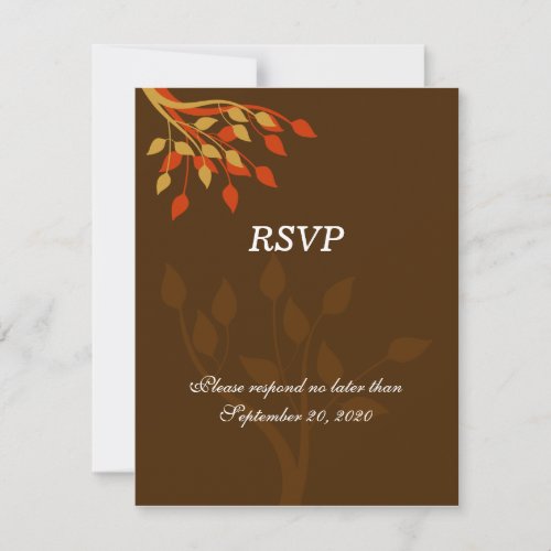 Autumn Leaves RSVP / Reply Cards