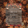 Autumn Leaves Rustic Lantern Fall Wedding Invitation