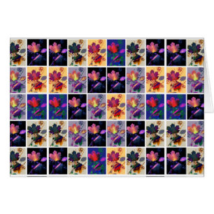 Autumn Leaves Rustic Patchwork Quilt Cards