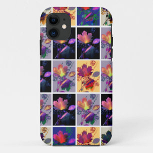 Autumn Leaves Rustic Patchwork Quilt Collage iPhone 11 Case