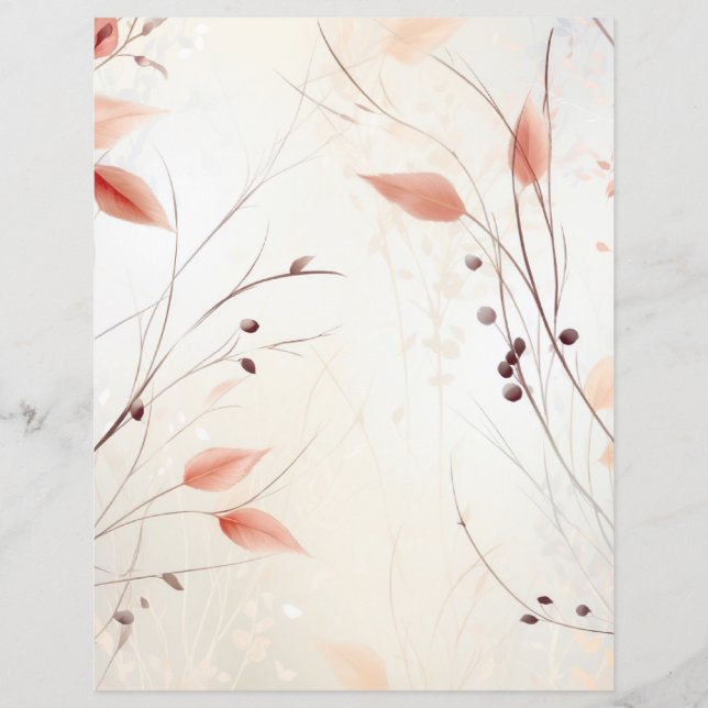 Autumn Leaves Scrapbook Paper (Back)