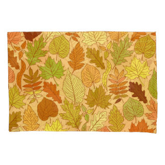 Autumn leaves: seamless fabric print pillow case