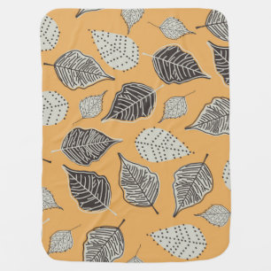 Autumn leaves, seamless vintage pattern. baby blanket