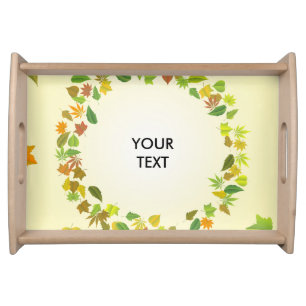Autumn leaves serving tray