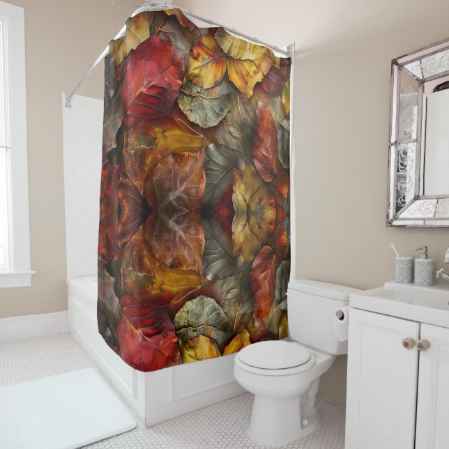 Autumn Leaves Shower Curtain (In Situ)