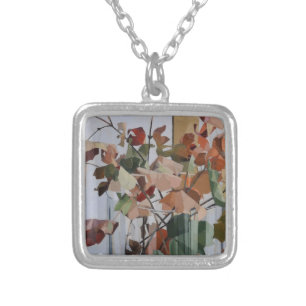 Autumn Leaves Silver Plated Necklace